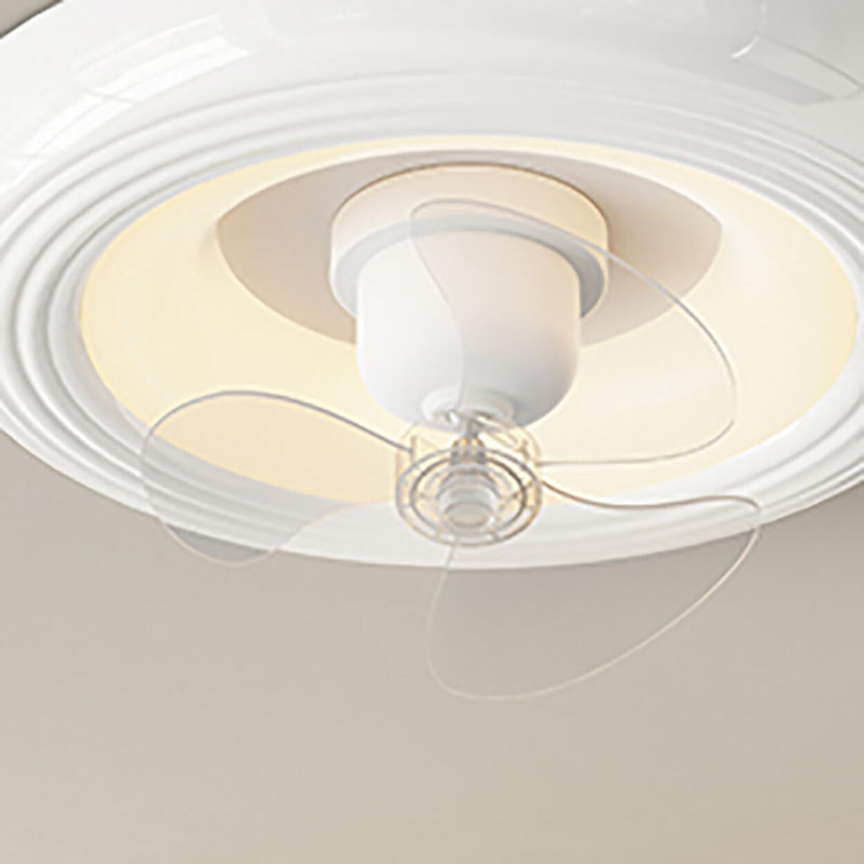 Round Living Room Stepless Dimming Ceiling Fan Light Image - 12