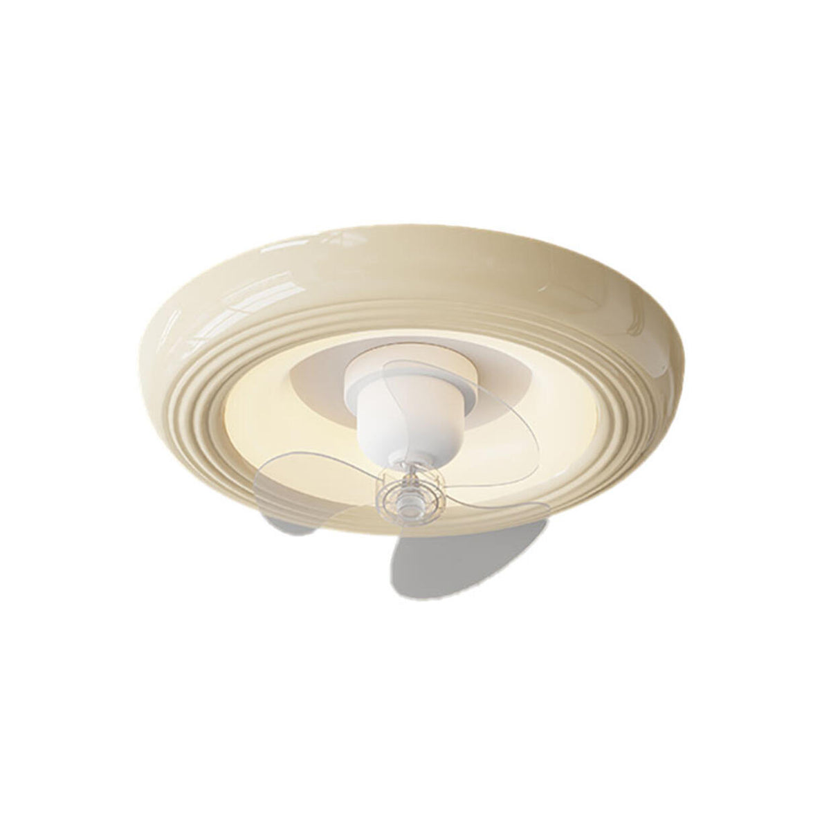 Round Living Room Stepless Dimming Ceiling Fan Light Image - 5