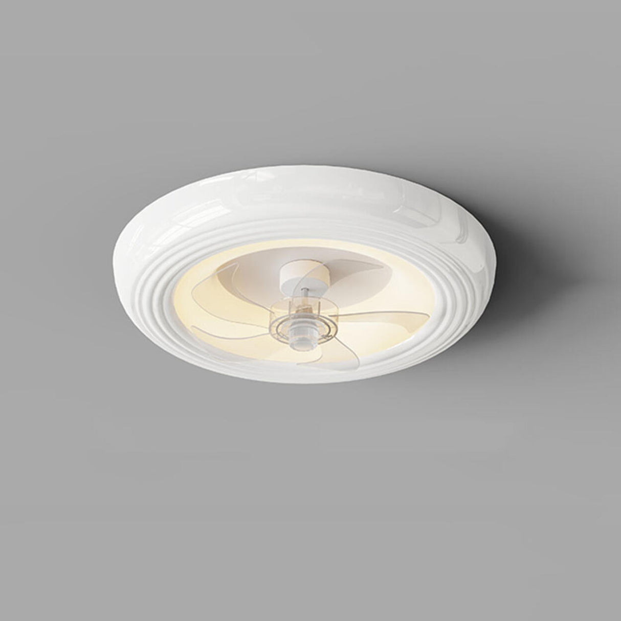 Round Living Room Stepless Dimming Ceiling Fan Light Image - 6