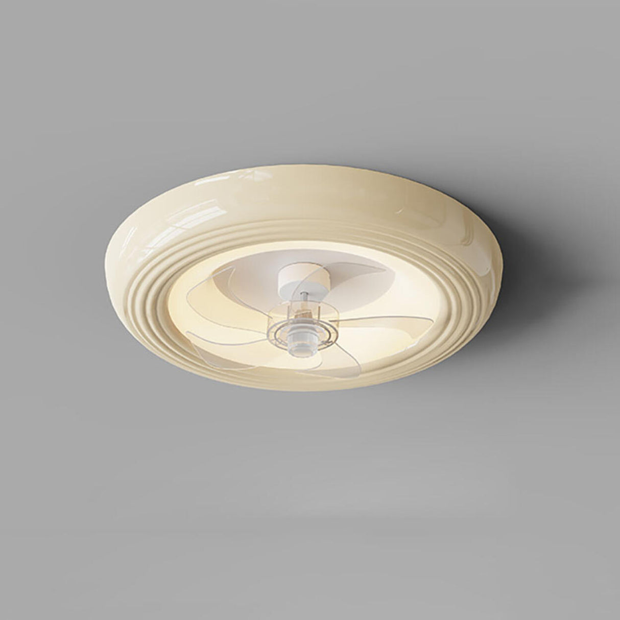 Round Living Room Stepless Dimming Ceiling Fan Light Image - 7