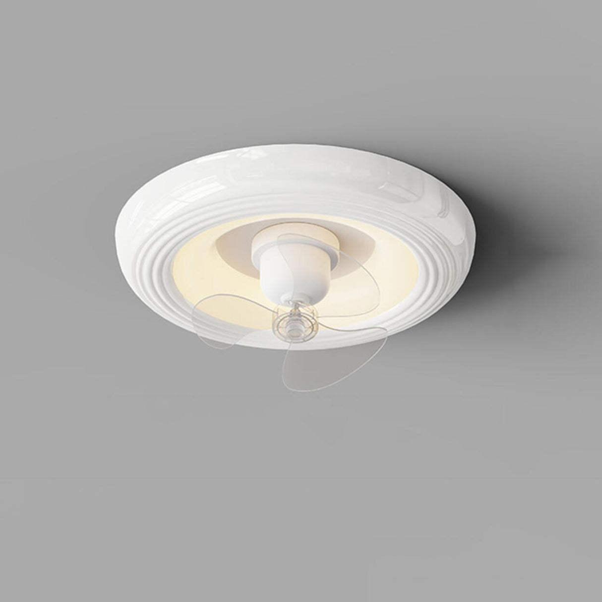 Round Living Room Stepless Dimming Ceiling Fan Light Image - 8