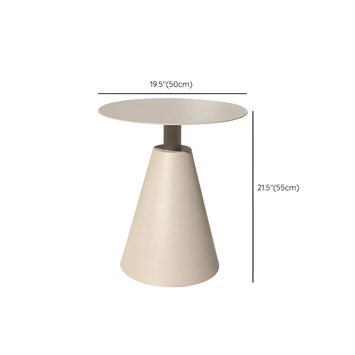 Round Top Aluminum Frame Outdoor Coffee Table Image - 9