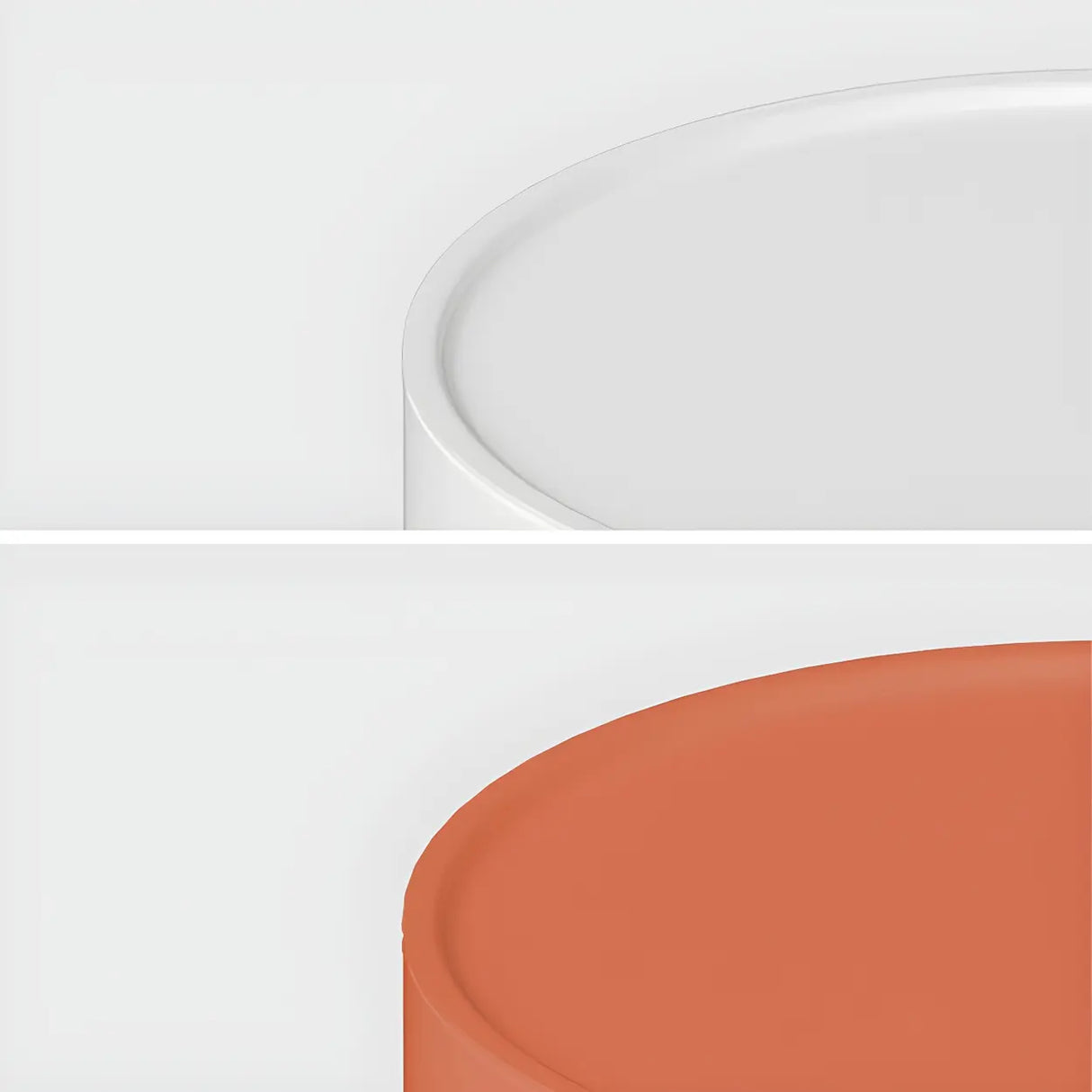 Round White Acrylic Modern Storage Cabinet Nightstand Image - 11