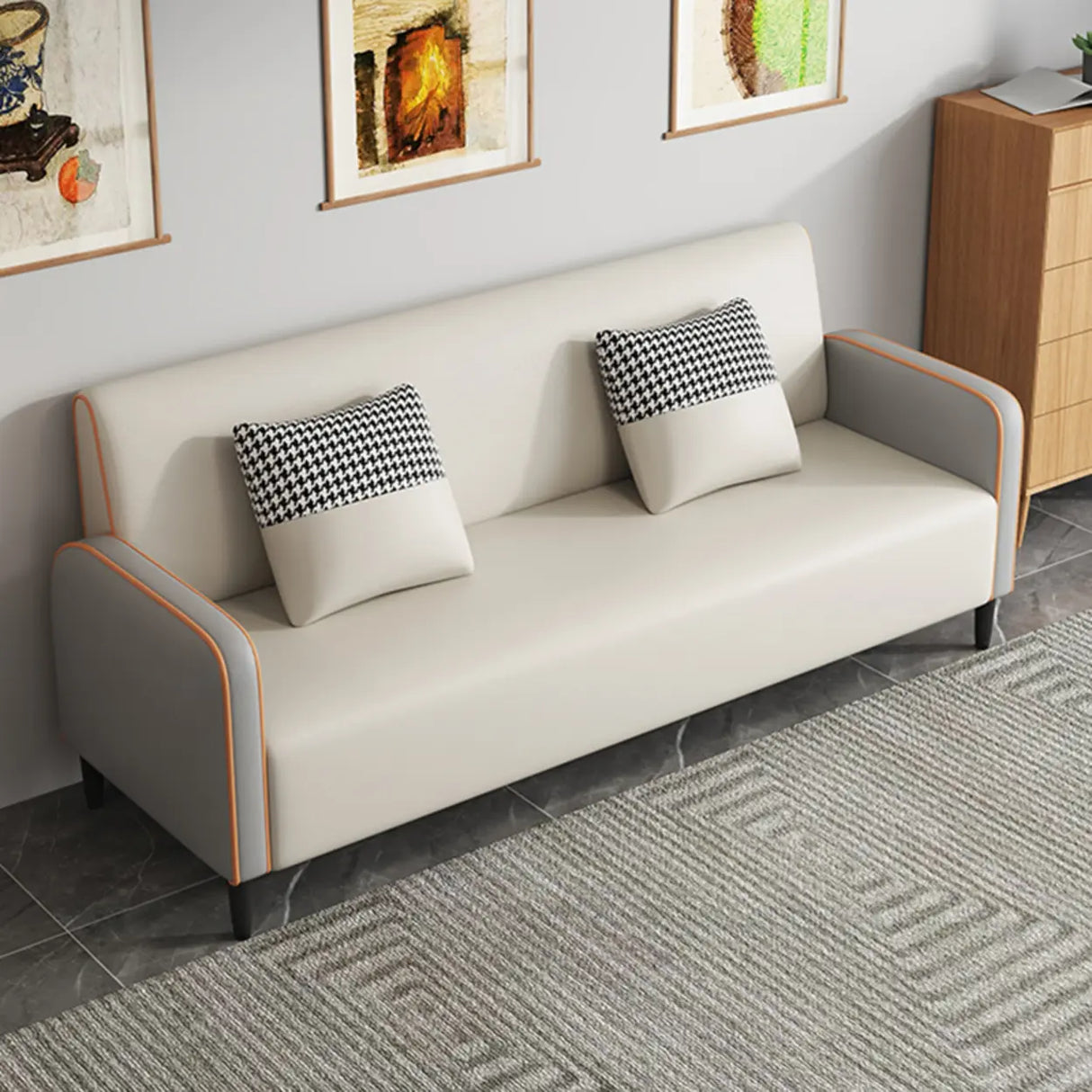 Royal Blue Water Resistant Tech Cloth Tight Back Sofa Image - 18