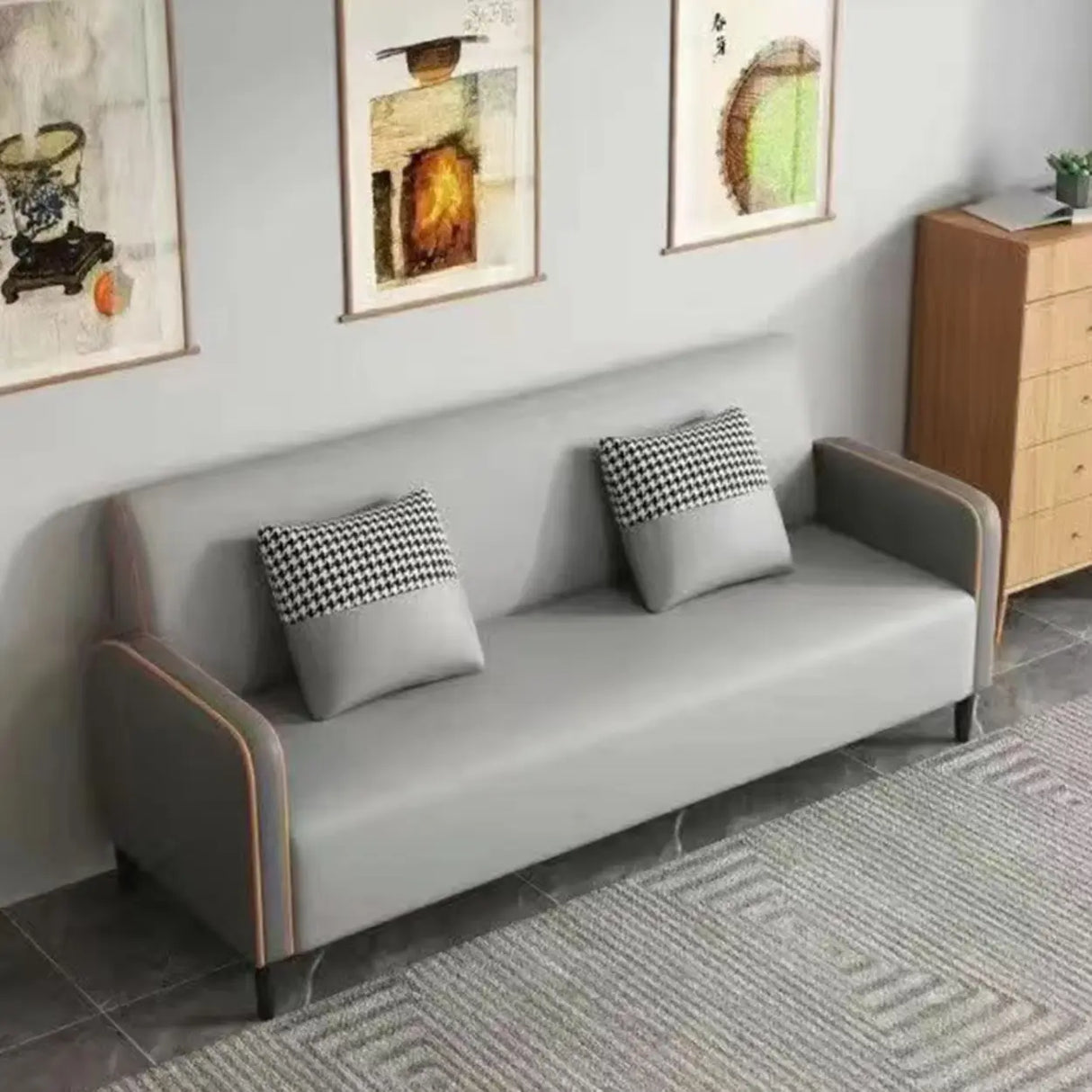 Royal Blue Water Resistant Tech Cloth Tight Back Sofa Image - 20