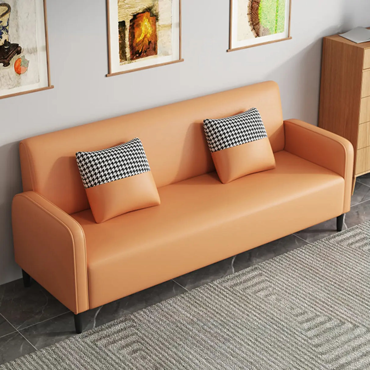 Royal Blue Water Resistant Tech Cloth Tight Back Sofa Image - 21