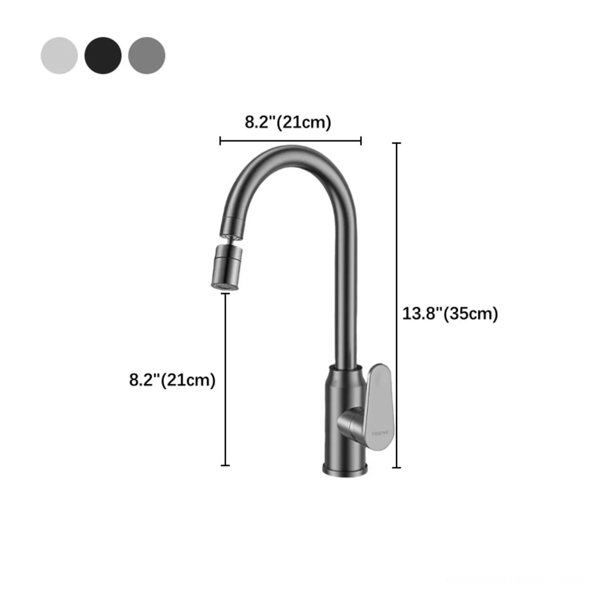 Rust Resistant Copper Swivel Spout Kitchen Faucets Image - 14