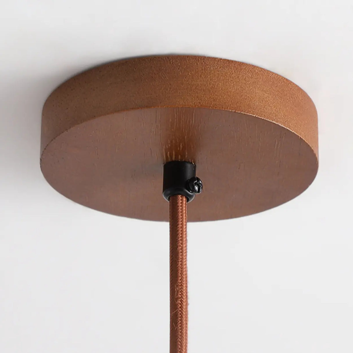 Rusti Natural Finish Sintered Stone Drum Pendant Light Image - 11