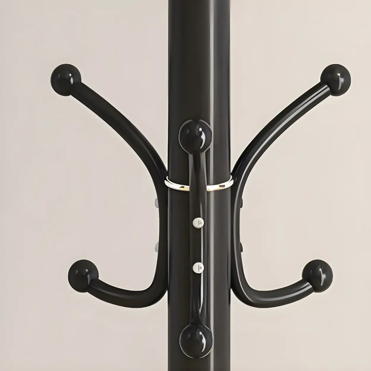 Rustic Black Hooks Metal Space-Saving Freestand Hall Tree Image - 16