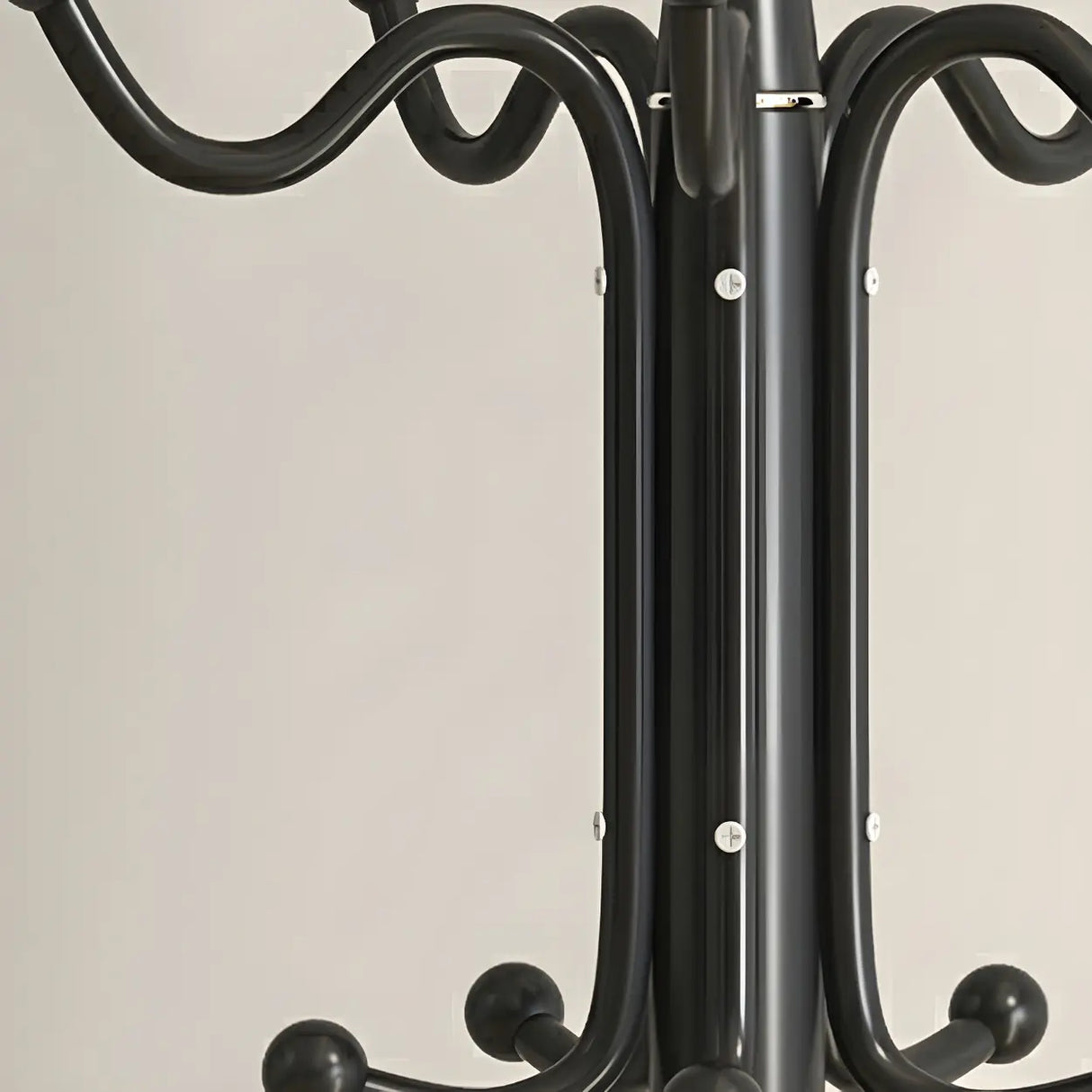 Rustic Black Hooks Metal Space-Saving Freestand Hall Tree Image - 17