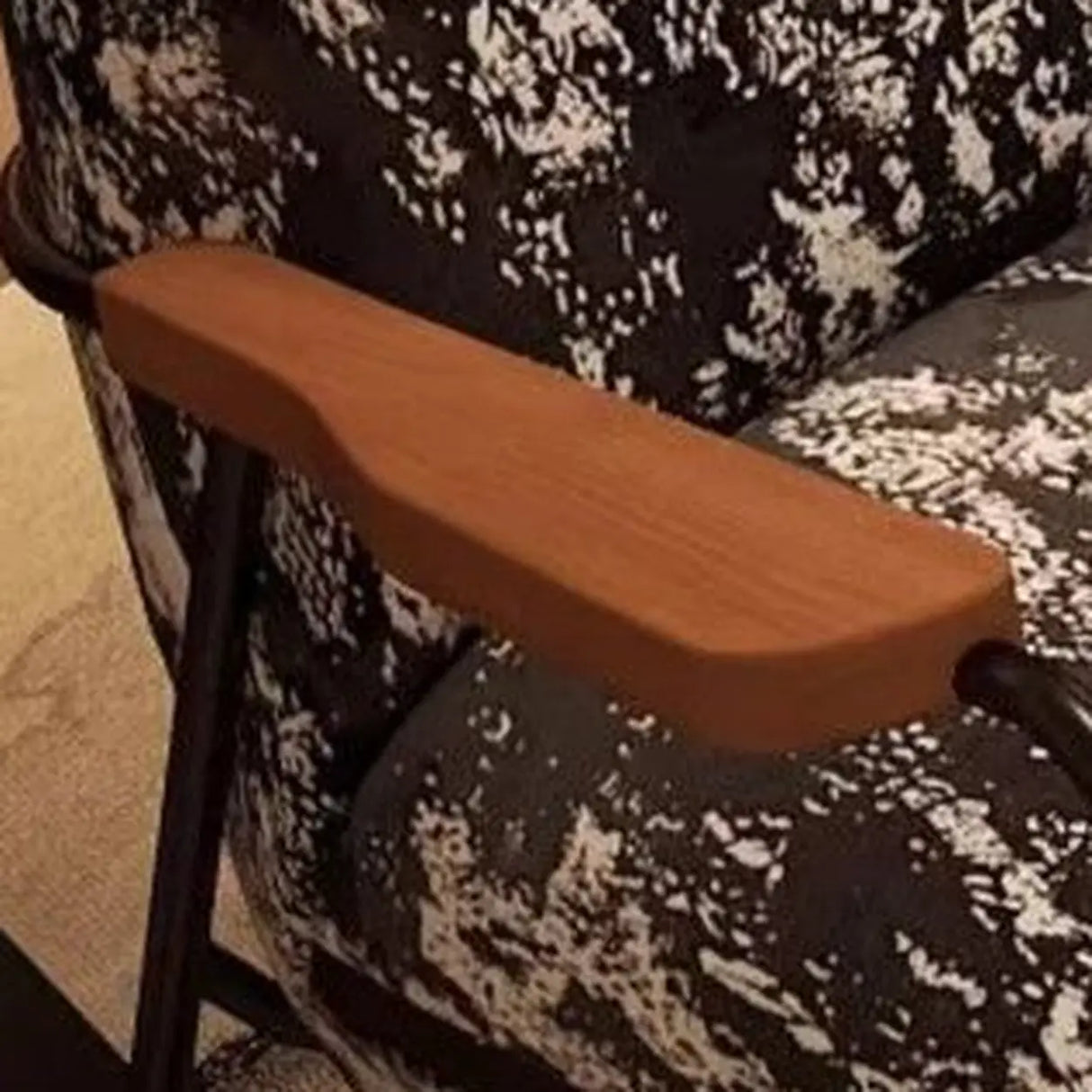 Rustic Black Pattern Stain Resistant Rocking Chair Image - 9