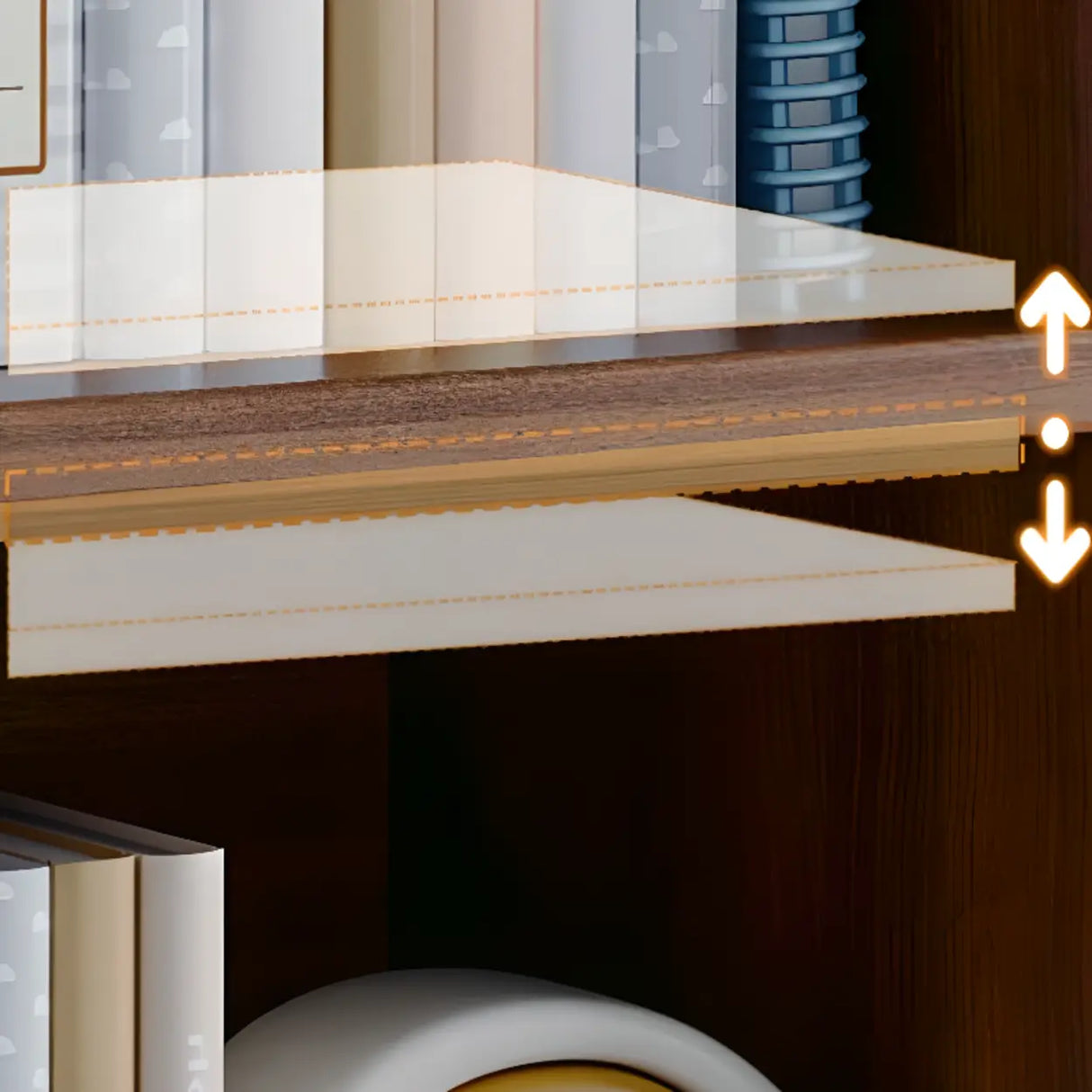 Rustic Brown Rectangular Cube Wooden Storage Bookcase Image - 16