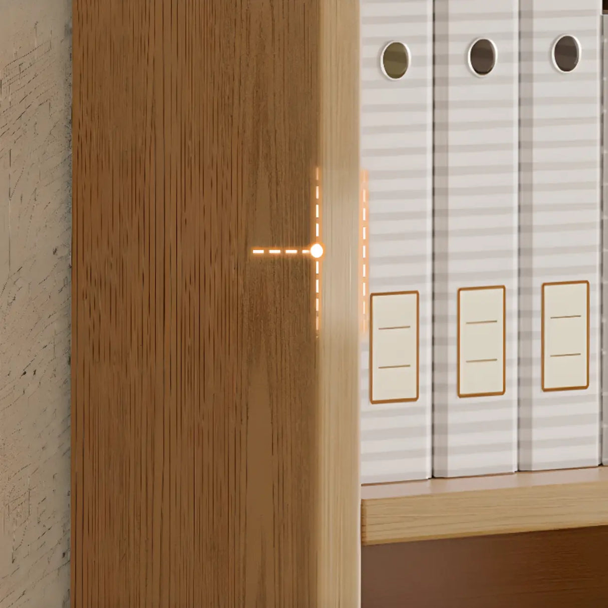 Rustic Brown Rectangular Cube Wooden Storage Bookcase Image - 8