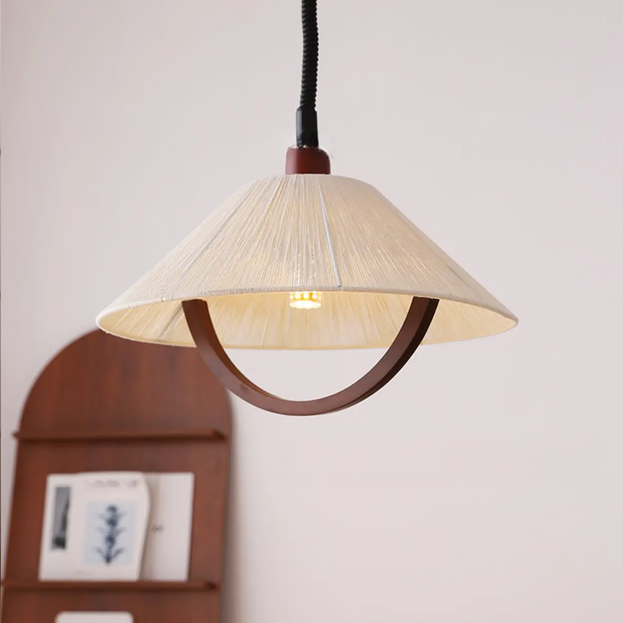Rustic Classic Cone Rustic Pendant Light Flexible Length Image - 1