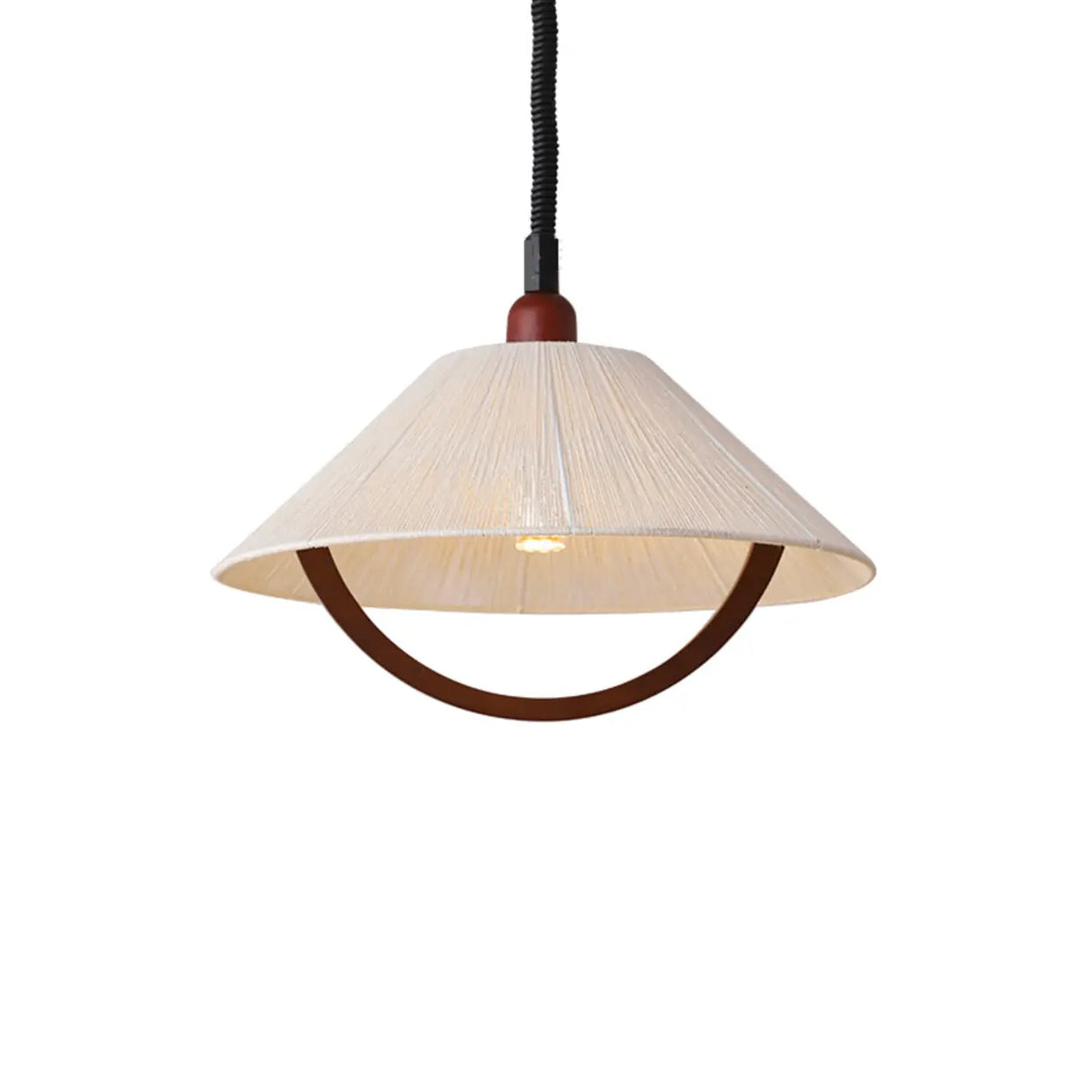 Rustic Classic Cone Rustic Pendant Light Flexible Length Image - 5