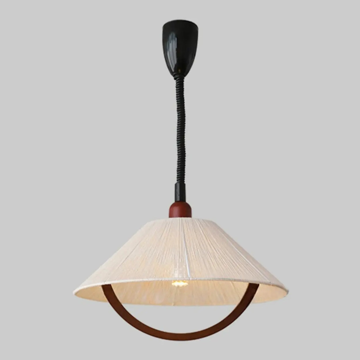 Rustic Classic Cone Rustic Pendant Light Flexible Length Image - 6