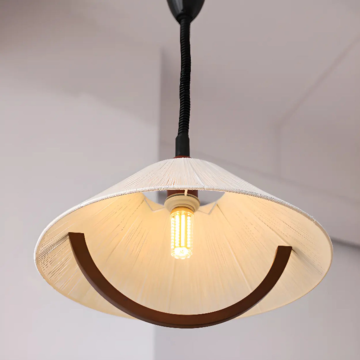 Rustic Classic Cone Rustic Pendant Light Flexible Length Image - 7
