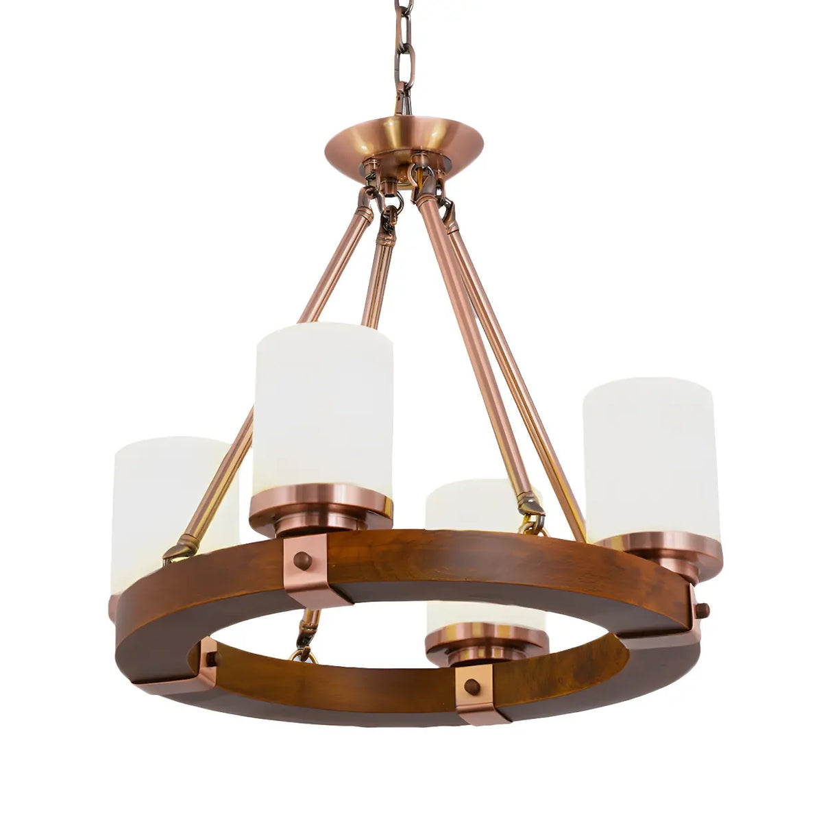 Rustic Classic Living Room Circular Cylinder Chandelier Image - 3