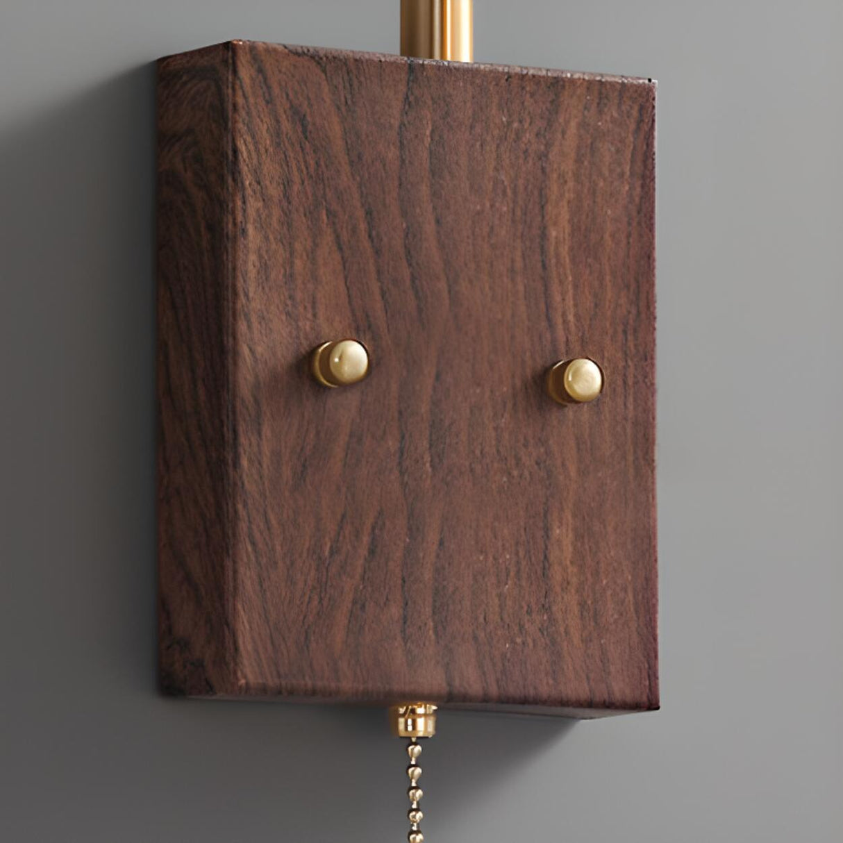 Rustic Clear Cylinder Shade Walnut Metal Wall Sconce Image - 24