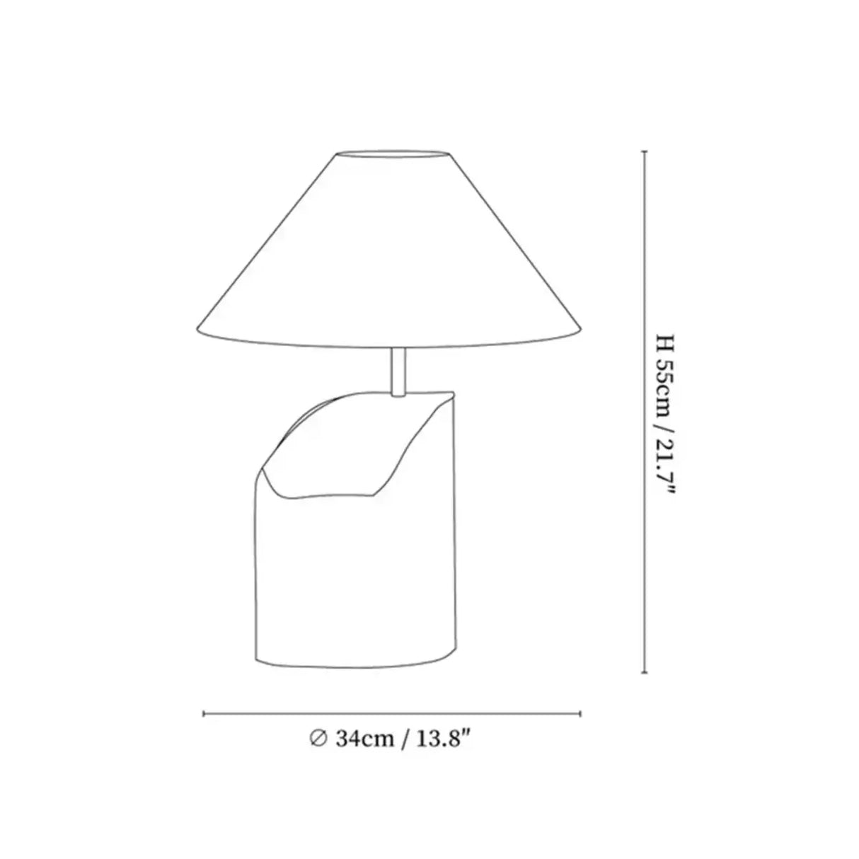 Rustic Dark Wood Walnut Geometric Inline Switch Table Lamp Image - 22