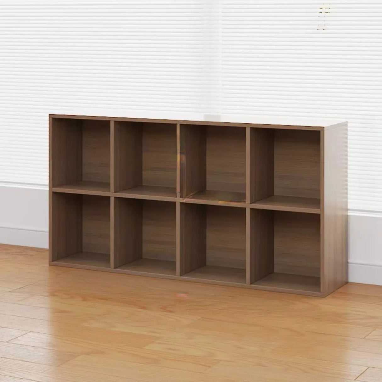 Rustic Espresso Rectangular Timber Wide Bookshelves Image - 11