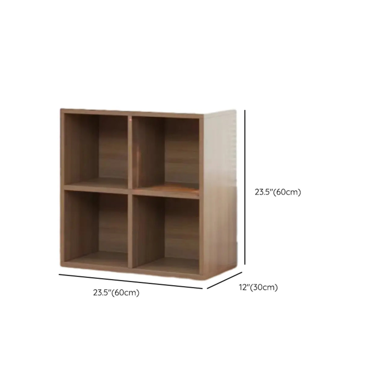 Rustic Espresso Rectangular Timber Wide Bookshelves