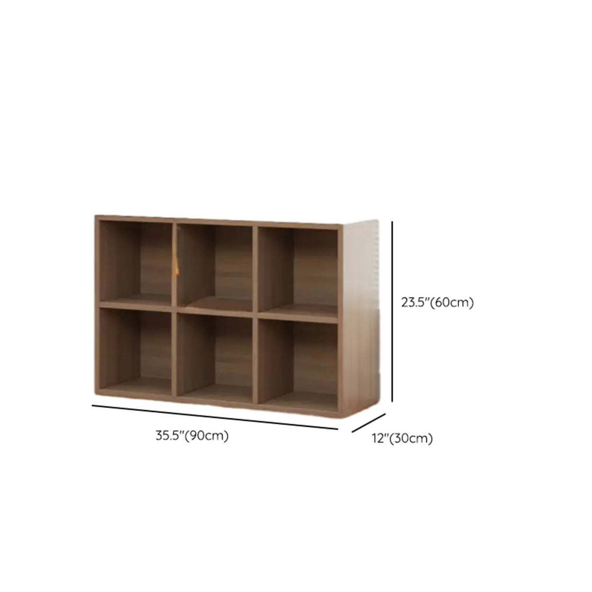 Rustic Espresso Rectangular Timber Wide Bookshelves Image - 17