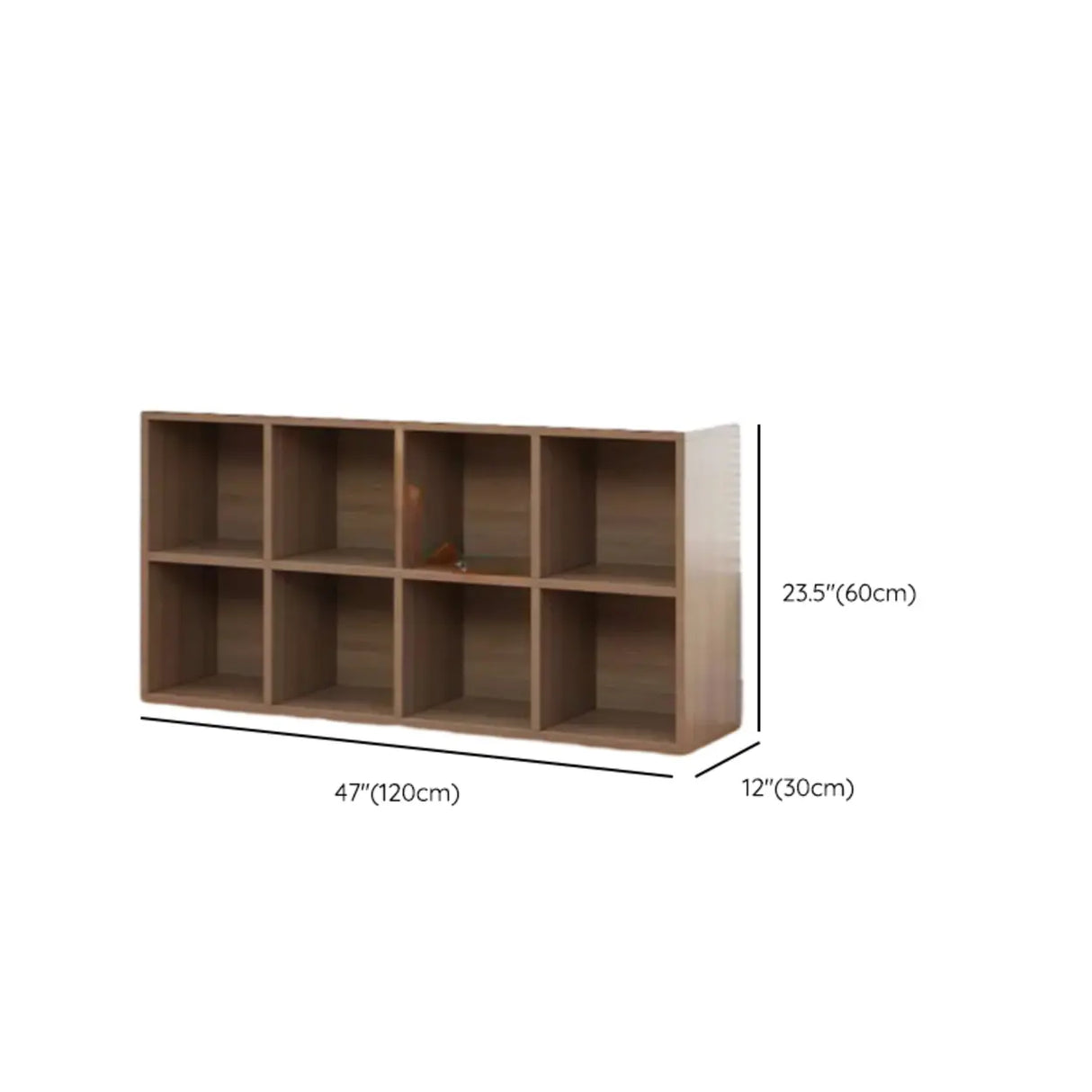 Rustic Espresso Rectangular Timber Wide Bookshelves Image - 18