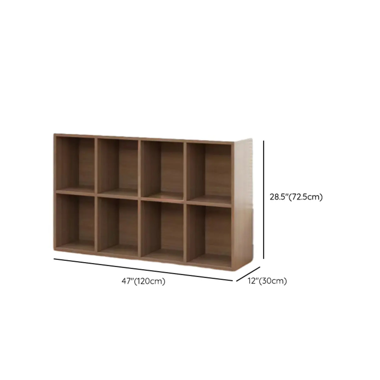 Rustic Espresso Rectangular Timber Wide Bookshelves Image - 20