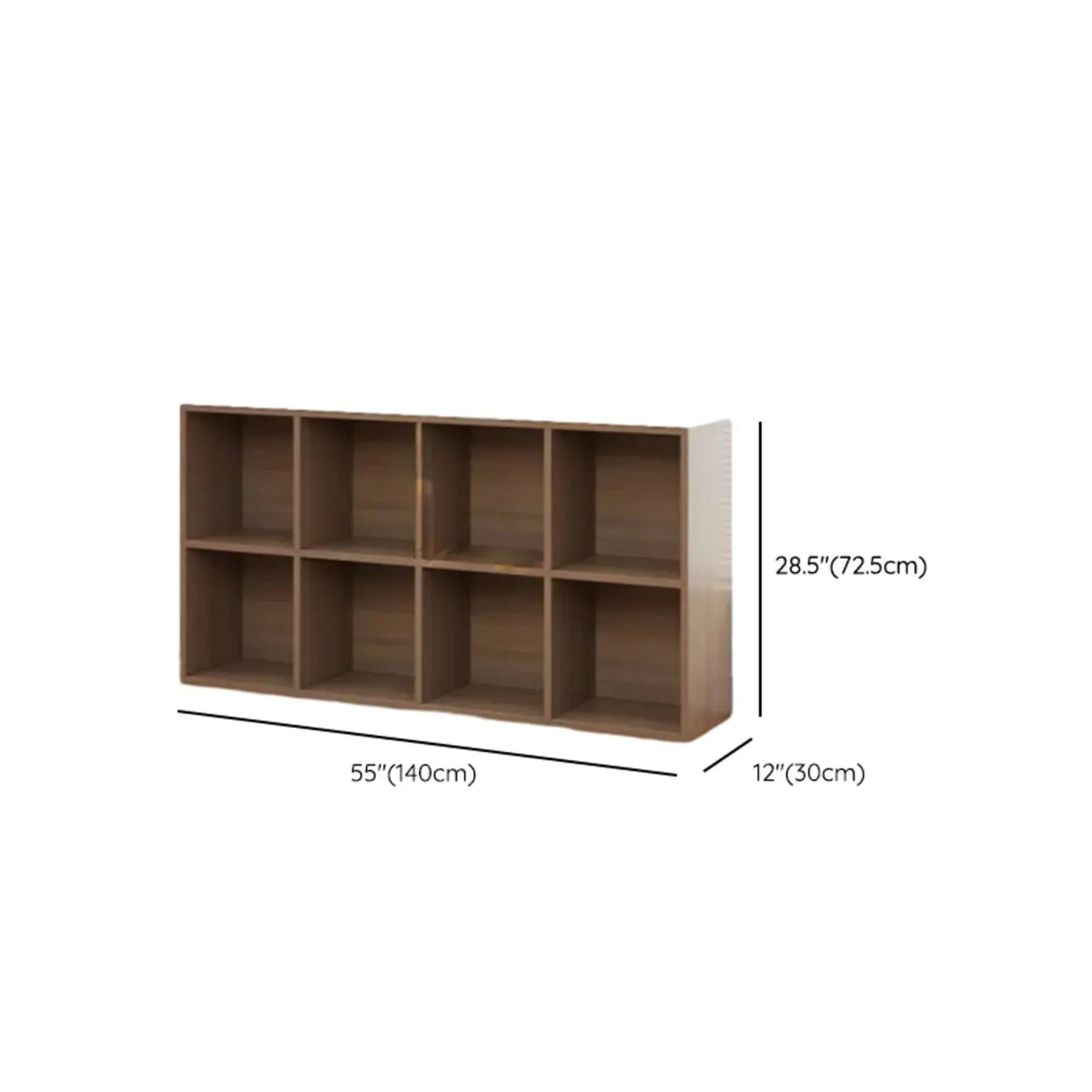 Rustic Espresso Rectangular Timber Wide Bookshelves Image - 22