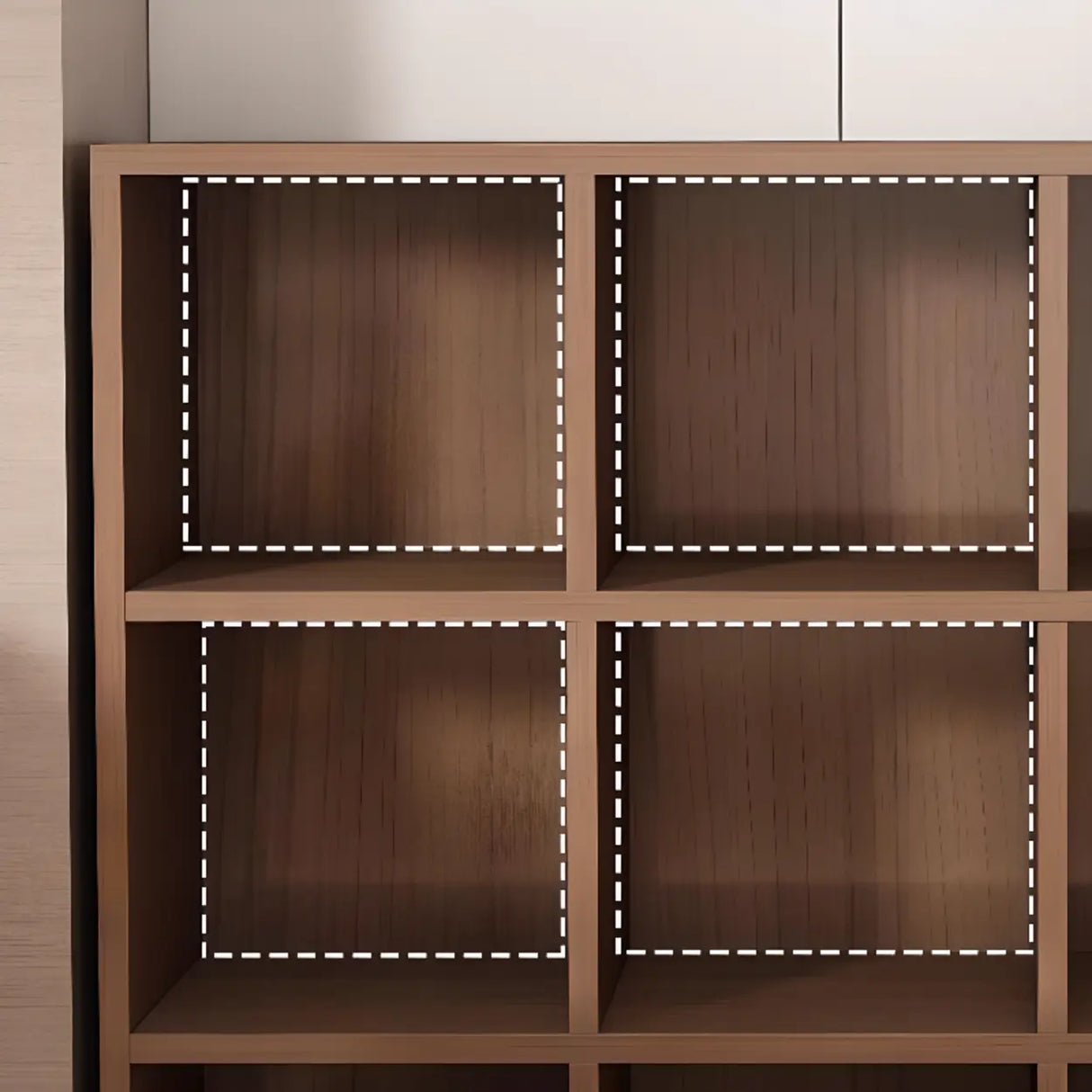 Rustic Espresso Rectangular Timber Wide Bookshelves Image - 4