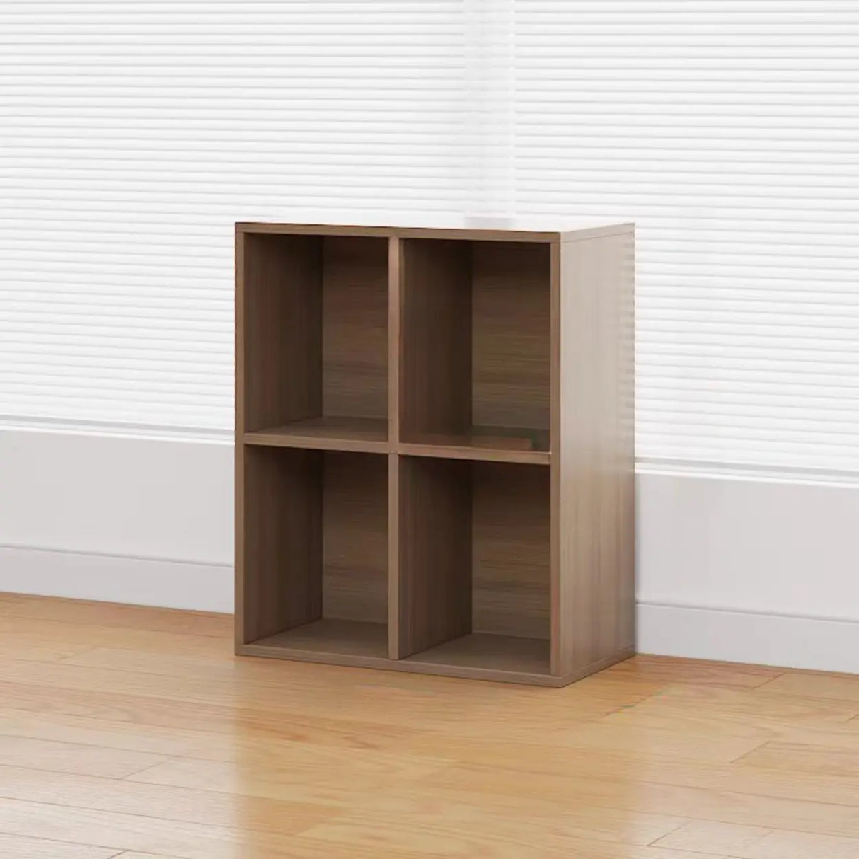 Rustic Espresso Rectangular Timber Wide Bookshelves Image - 7