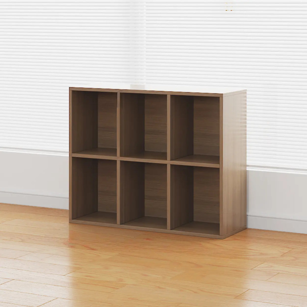 Rustic Espresso Rectangular Timber Wide Bookshelves Image - 9