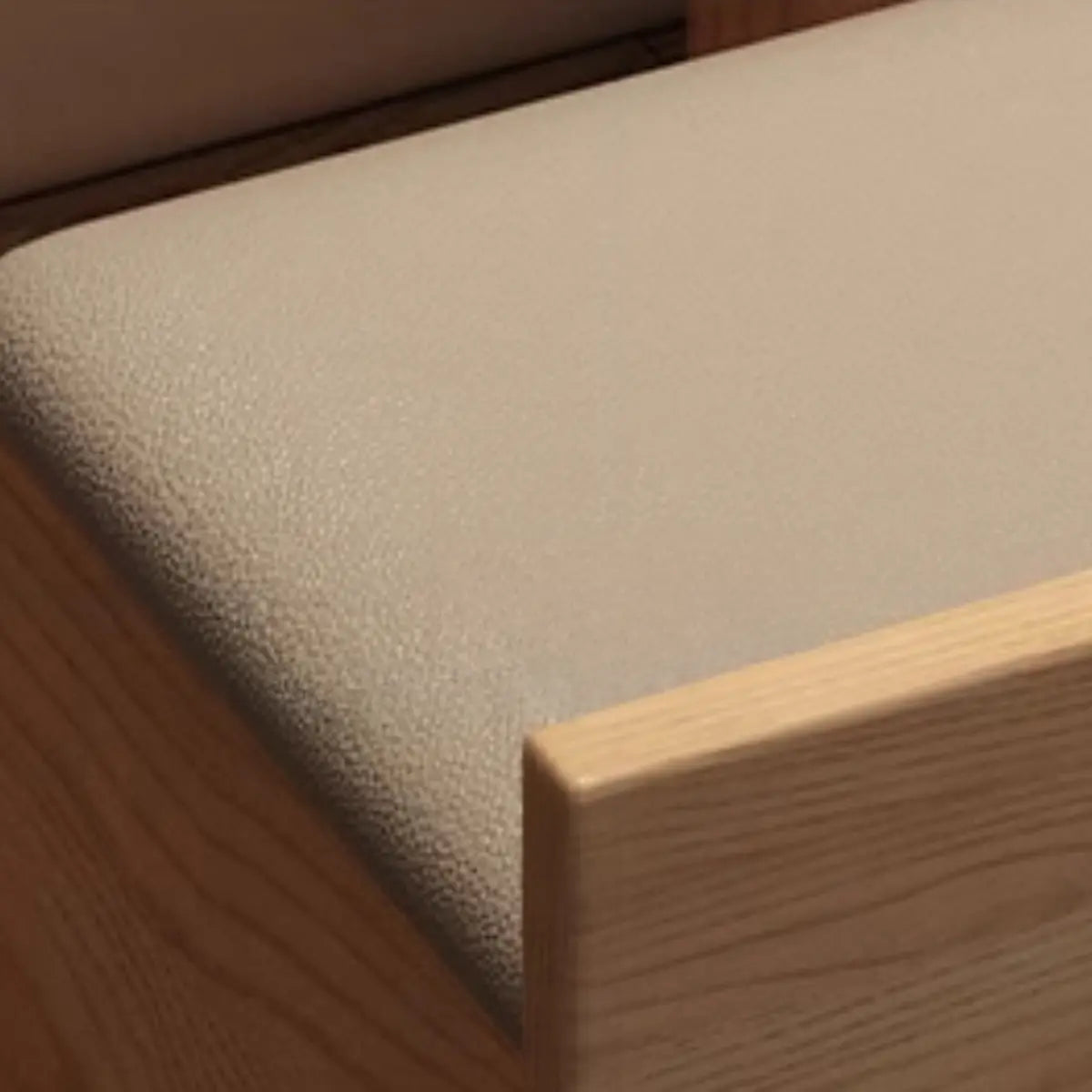 Rustic Folding Ash Wood Drawers Storage Makeup Vanity Image - 11