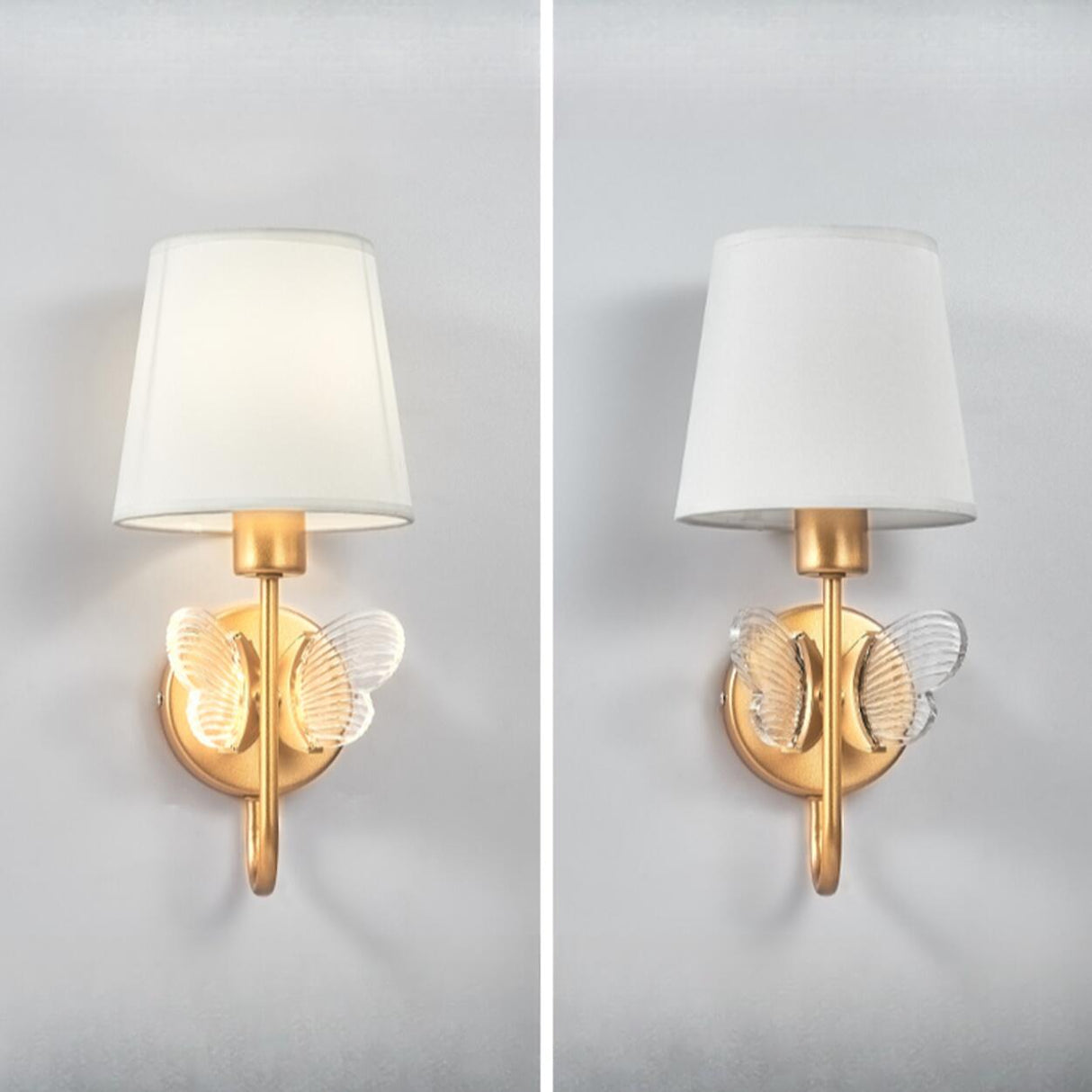 Rustic Green Fabric Shade Antler Cylinder Wall Light Image - 10