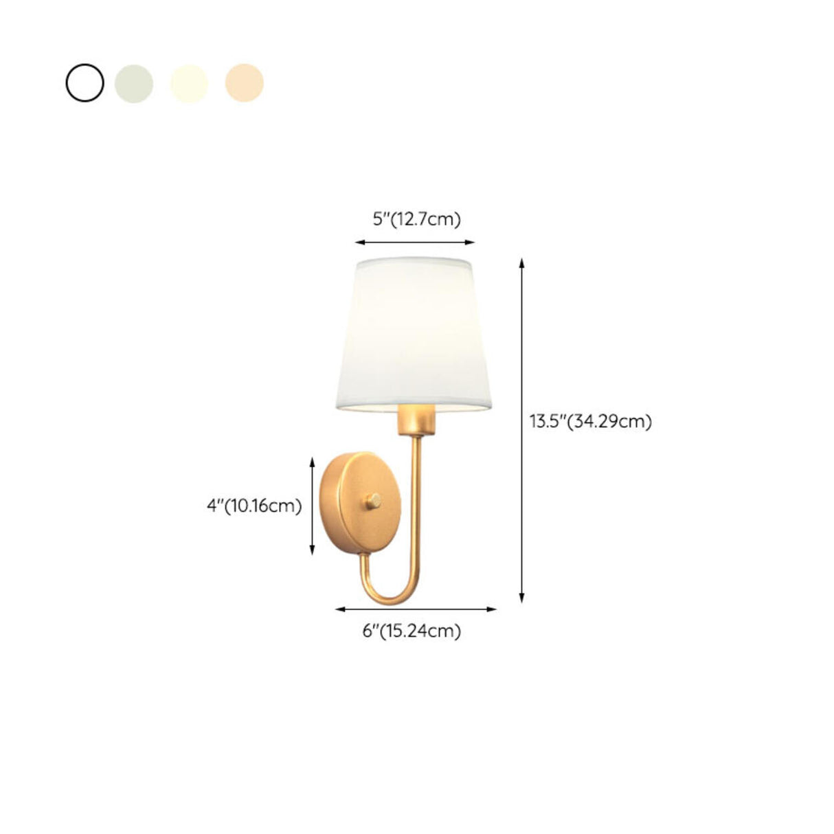 Rustic Green Fabric Shade Antler Cylinder Wall Light Image - 45