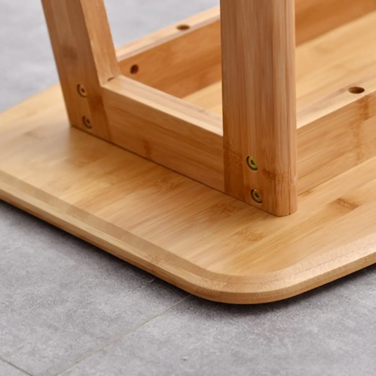 Rustic Minimalist Rectangular Wooden Bar Table With Footrest Image - 8