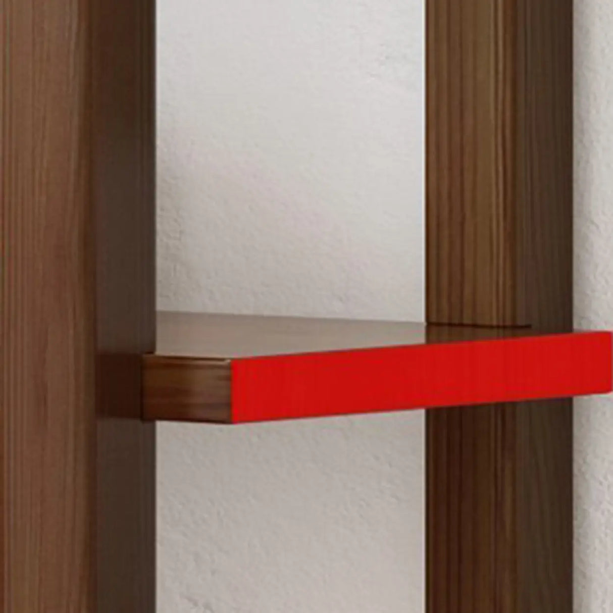 Rustic Open Brown 5-Tiers Wooden Display Bookshelf Image - 4