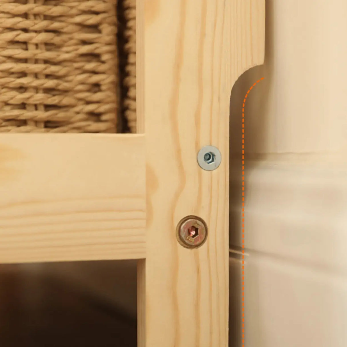 Rustic Open Natural Wood Standard Storage Bookshelf Image - 12