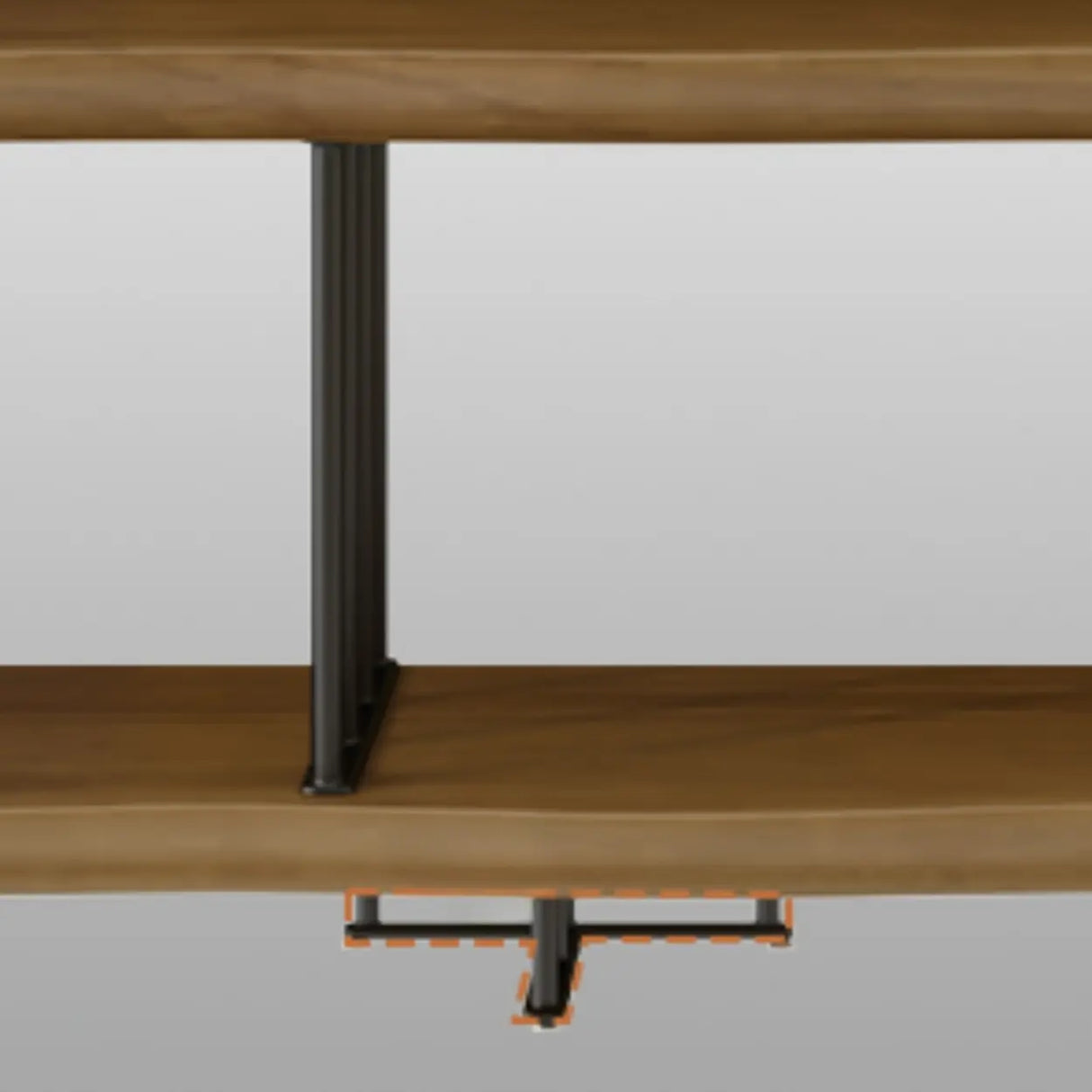 Rustic Open Pine Wooden Rectangle Storage Bookcase Image - 13