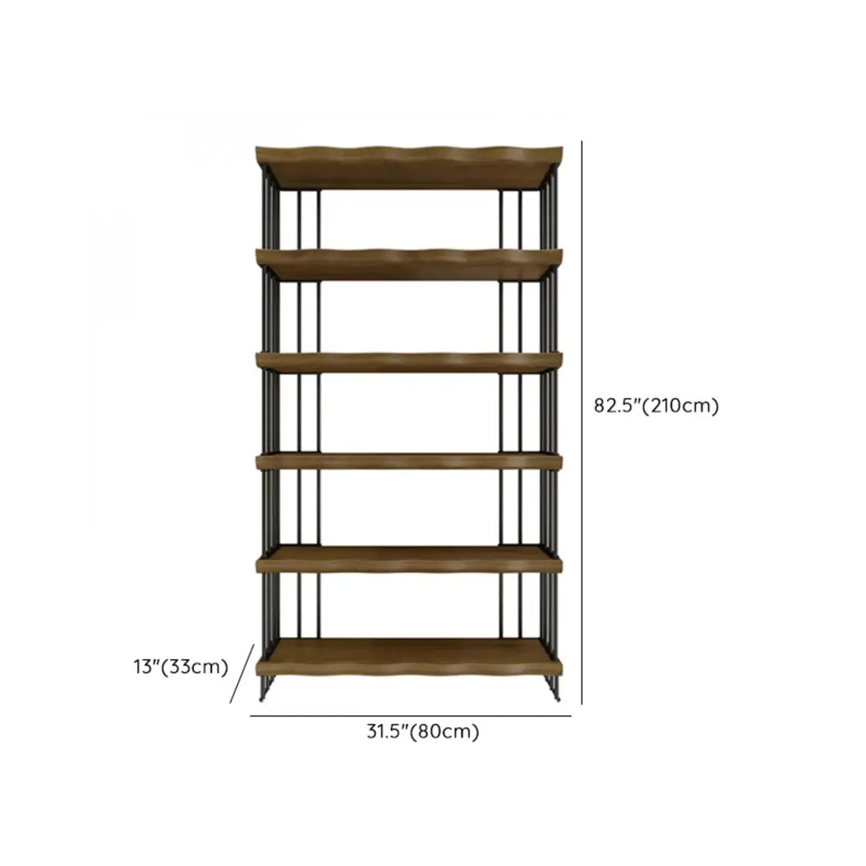 Rustic Open Pine Wooden Rectangle Storage Bookcase Image - 18