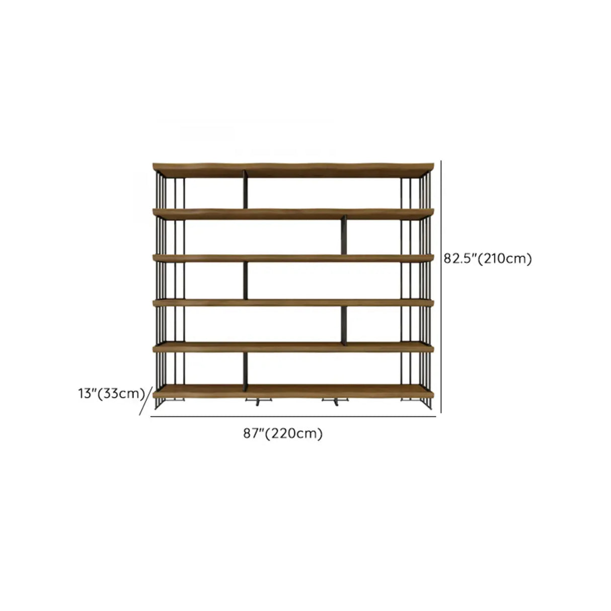 Rustic Open Pine Wooden Rectangle Storage Bookcase Image - 33