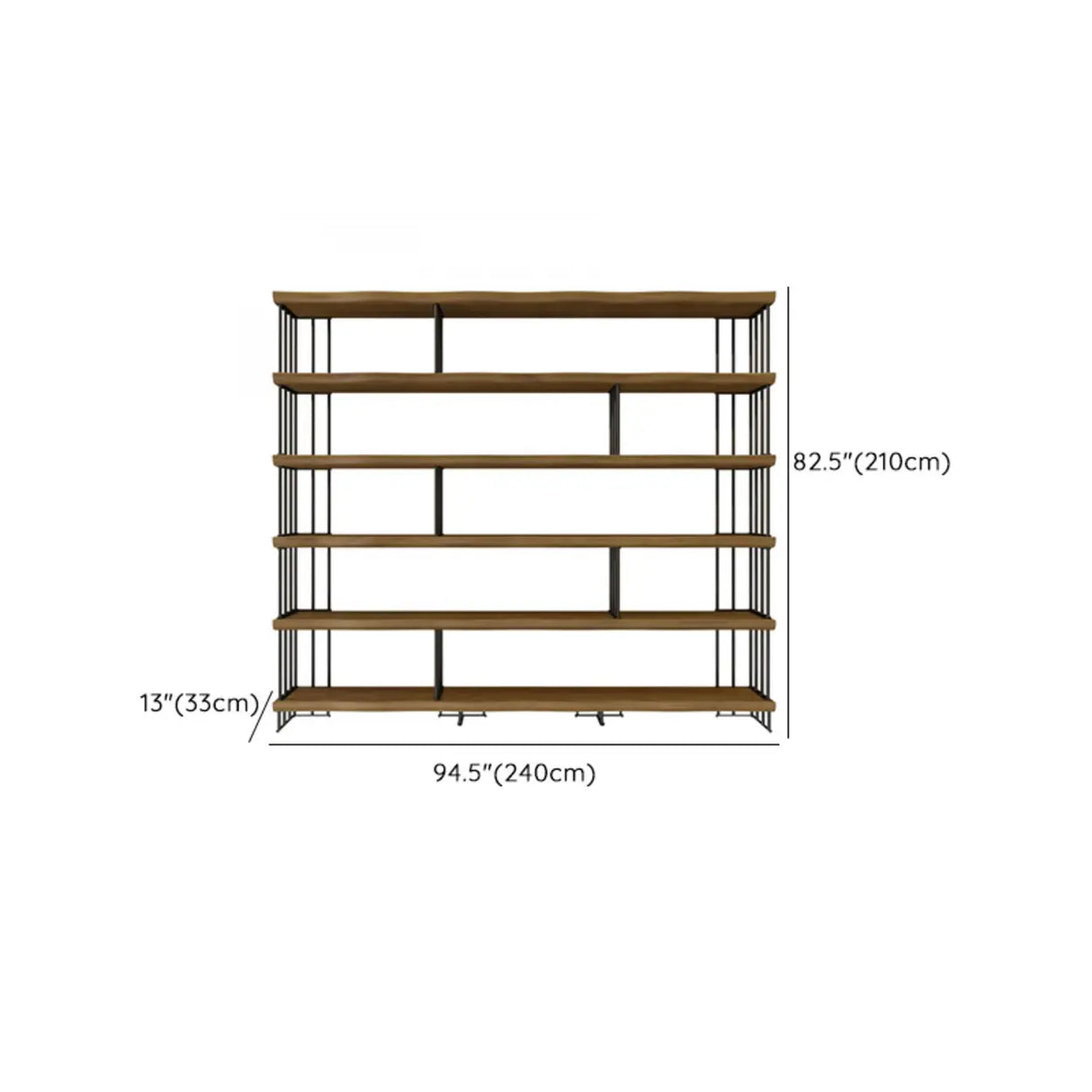 Rustic Open Pine Wooden Rectangle Storage Bookcase Image - 34
