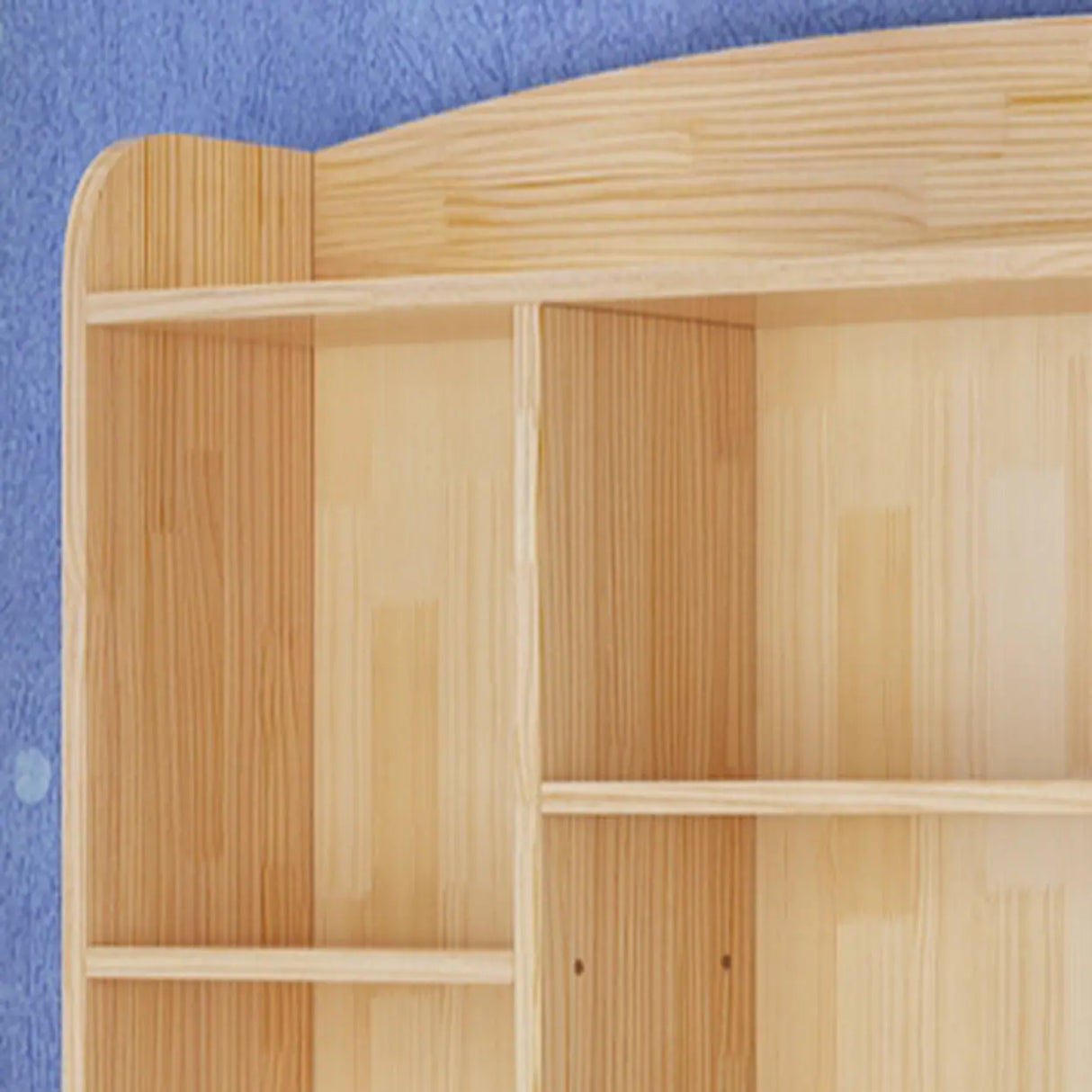 Rustic Pine Vertical Closed Back Wood Storage Bookcase Image - 8