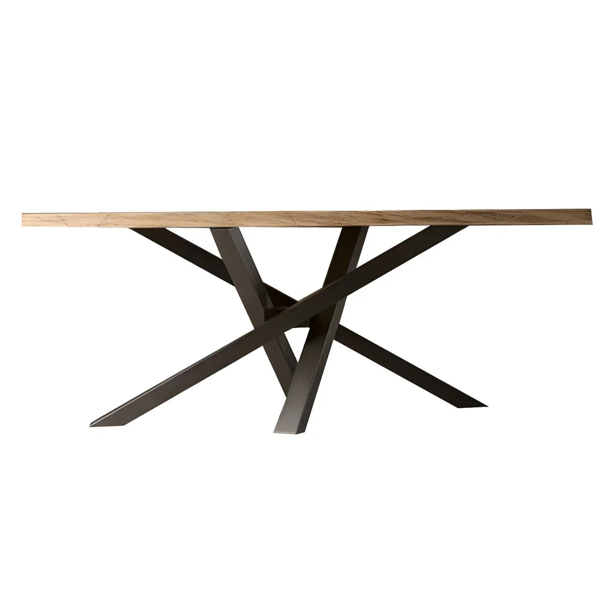 Rustic Rectangle Pine Natural Large Dining Table Image - 5