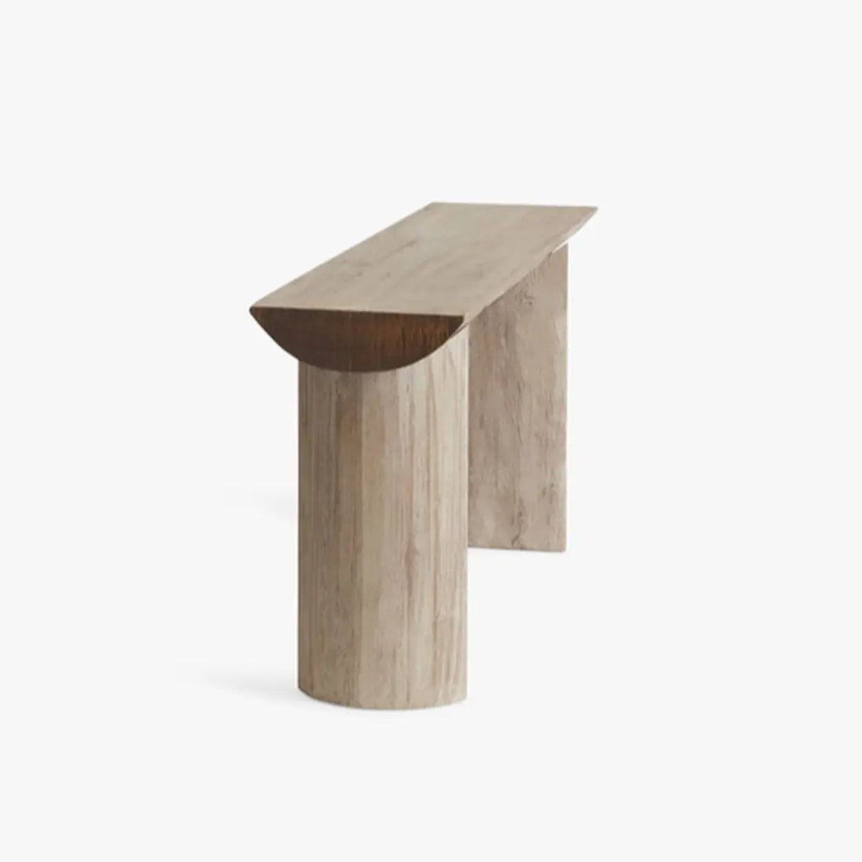 Rustic Rectangular Pine Wood Sled base Console Table Image - 4