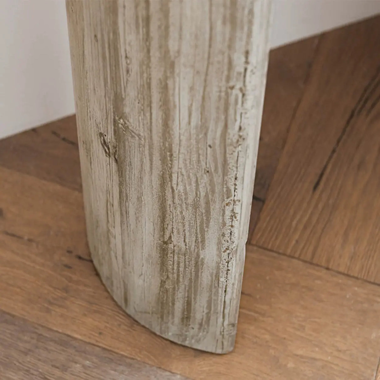 Rustic Rectangular Pine Wood Sled base Console Table Image - 6