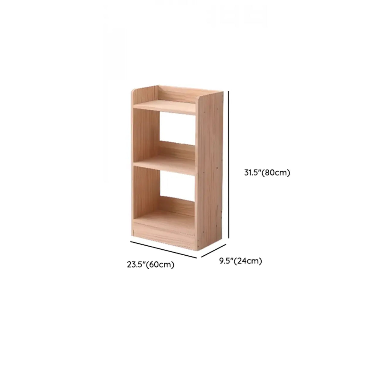Rustic Rectangular Vertical Pine Open Display Bookcase Image - 18