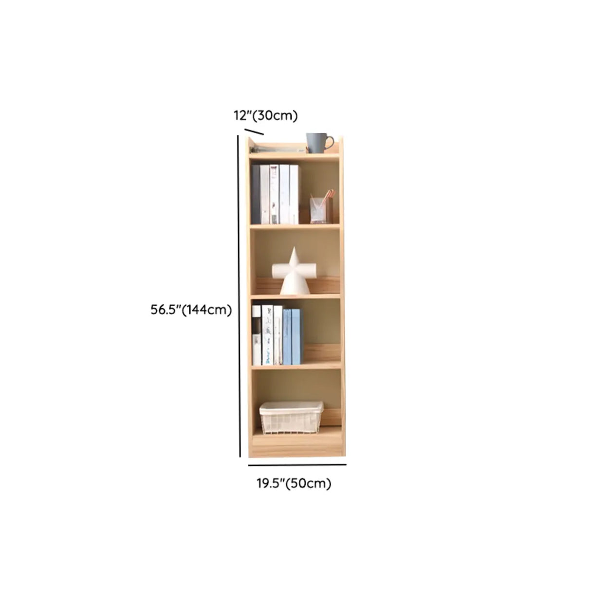 Rustic Rectangular Vertical Pine Open Display Bookcase Image - 29