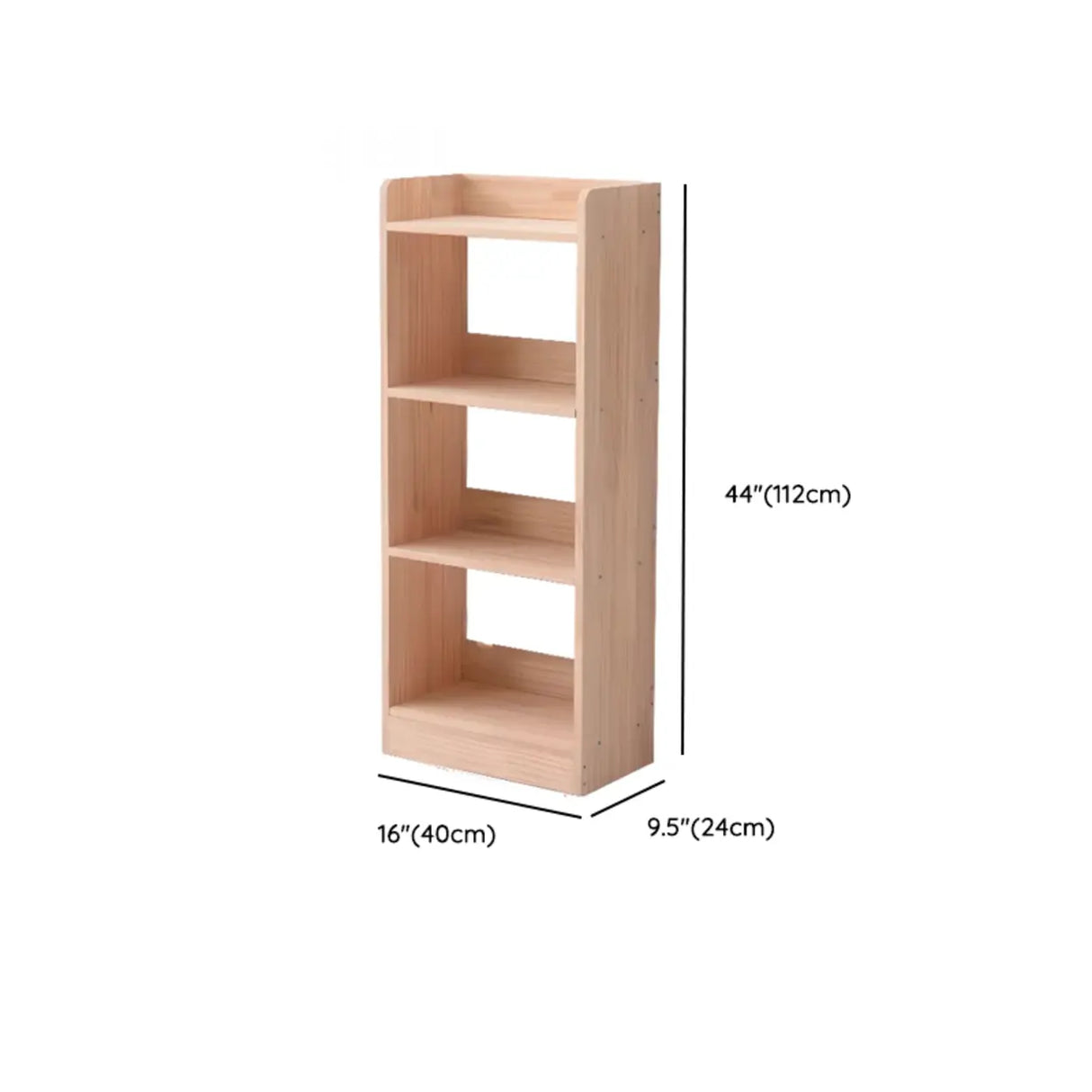 Rustic Rectangular Vertical Pine Open Display Bookcase Image - 31